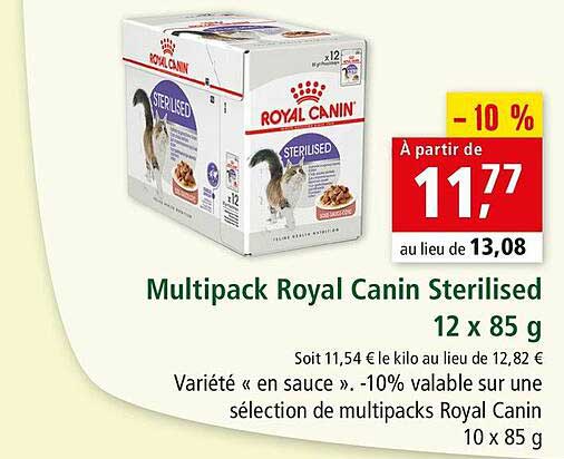 multipack royal canin sterilised 12 x 85 g