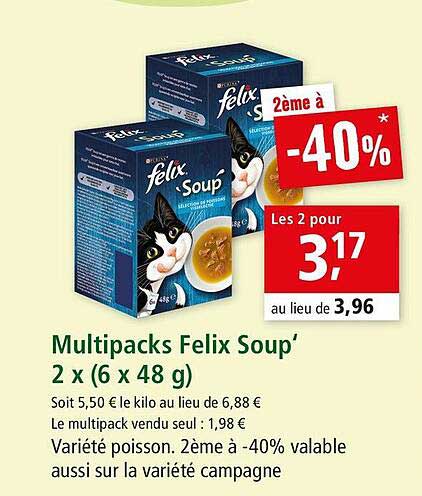 multipacks felix soup' 2 x (6 x 48 g)