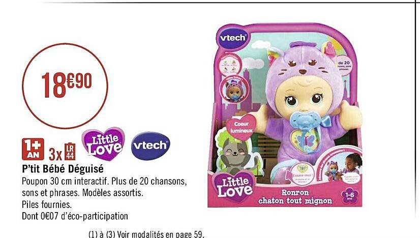 p'tit bébé déguisé little love vtech