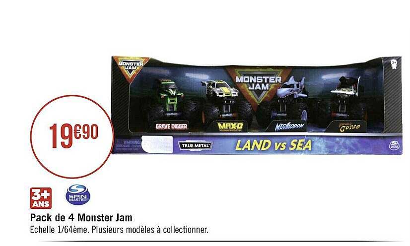 pack de 4 monster jam