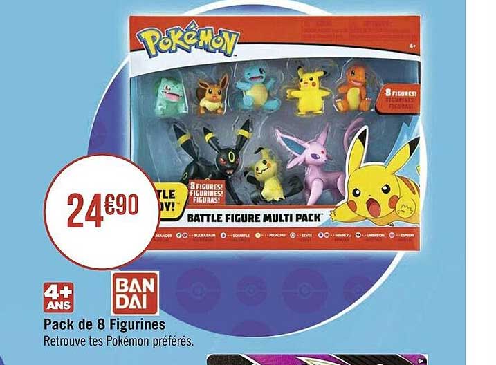 pack de 8 figurines bandai