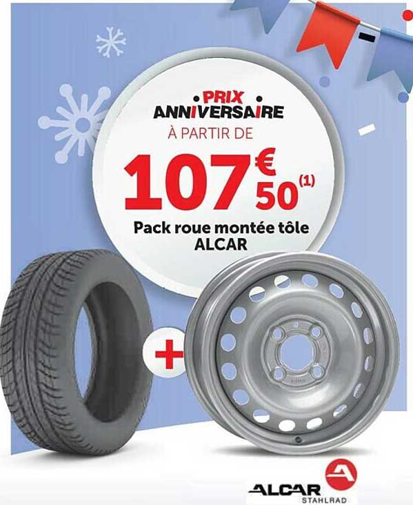 pack roue montée tôle alcar