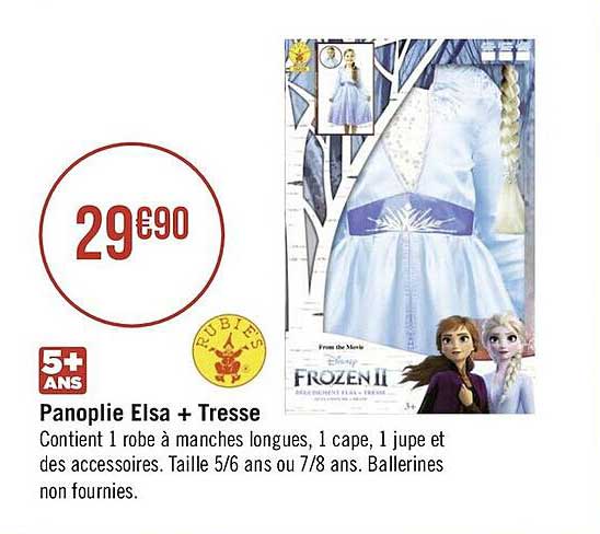 Panoplie Elsa + Tresse