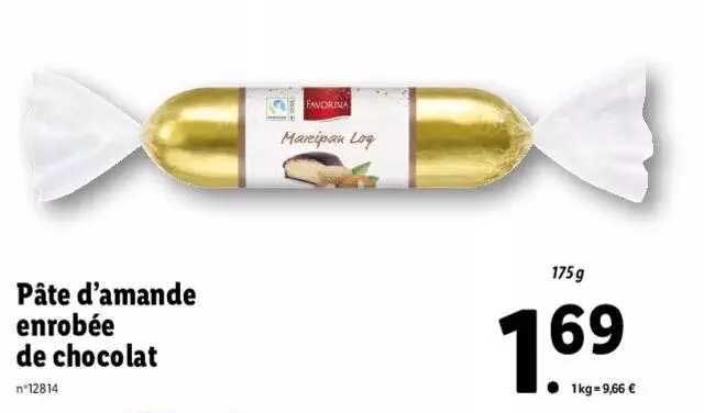 pâte d'amande enrobée de chocolat favorina
