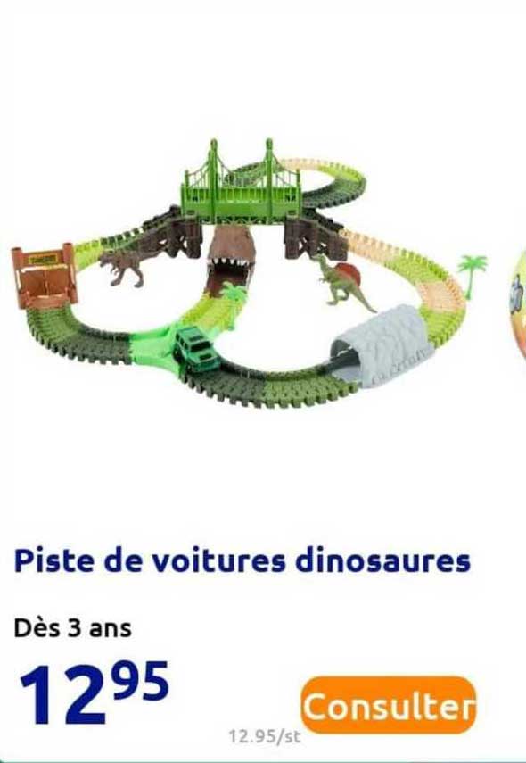 piste de voitures dinosaures