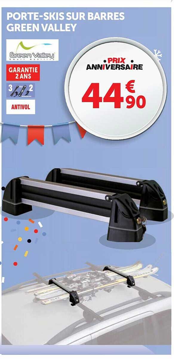 porte-skis sur barres green valley