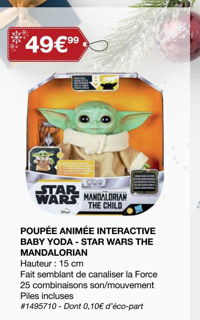 poupée animée interactive bay yoda - star wars the mandalorian