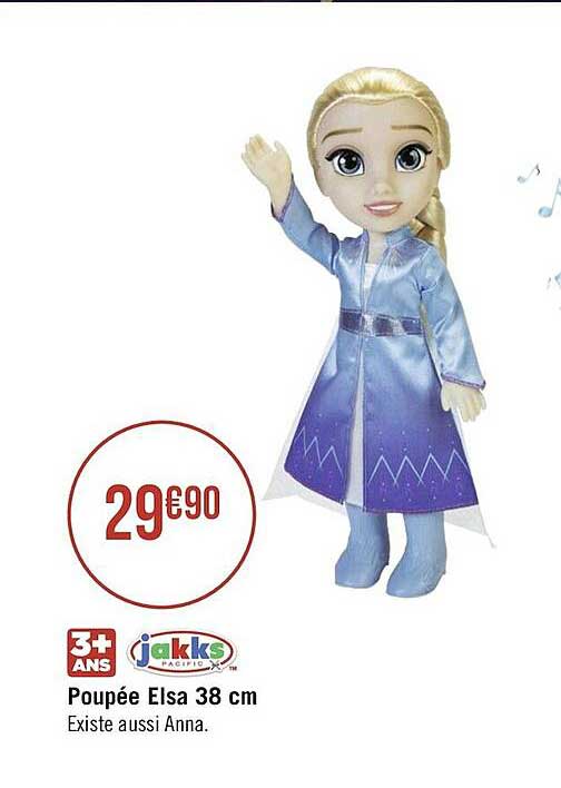poupée elsa 38 cm jakks
