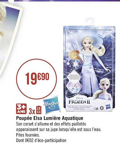 poupée elsa lumière aquatique hasbro