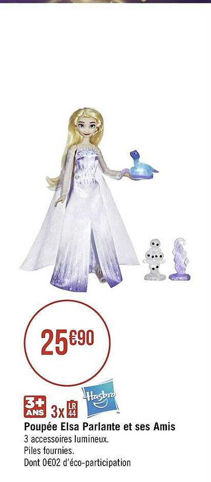 poupée elsa parlante et ses amis hasbro