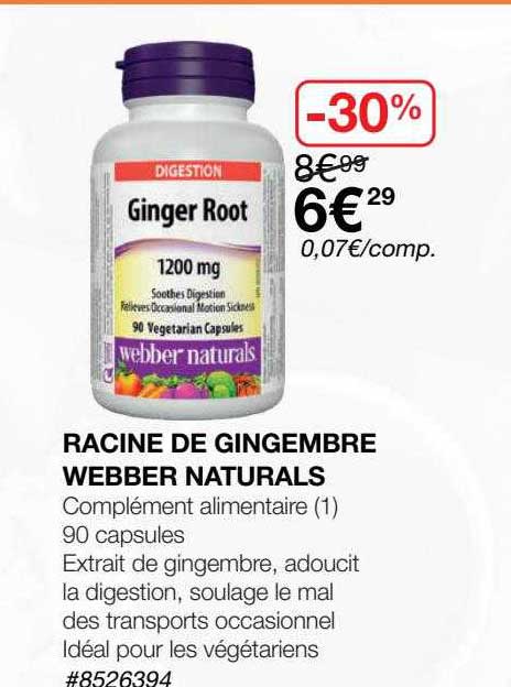 Racine De Gingembre Webber Naturals