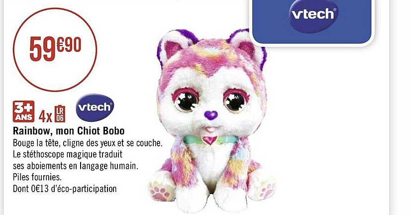 rainbow, mon chiot bobo vtech