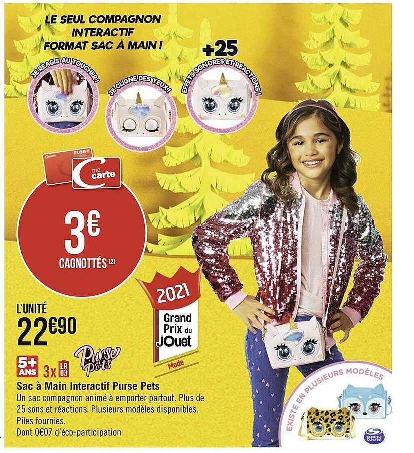 sac à main interactif purse pets