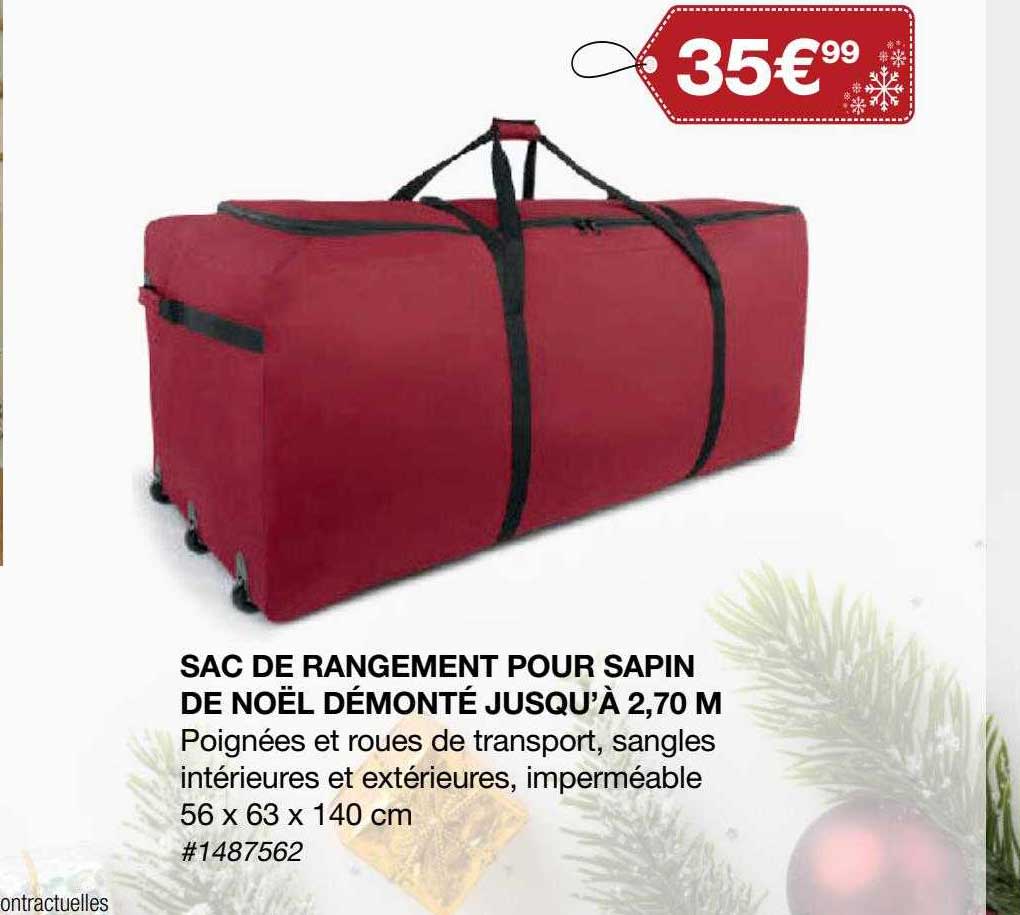 sac de rangement pour sapin de noël démonté jusqu'à 2,70 m