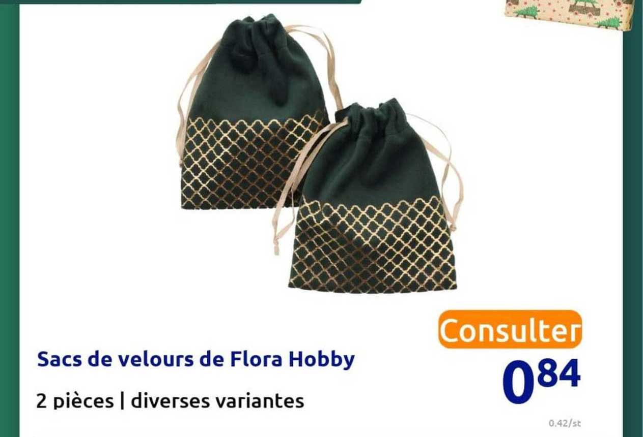 sacs de velours de flora hobby