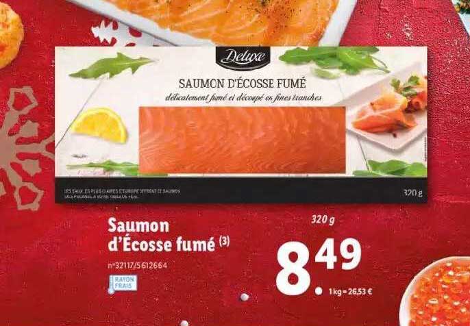 saumon d'écosse fumé deluxe