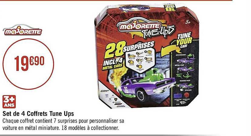 set de 4 coffrets tune ups majorette