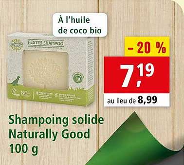 shampoing solide naturally good 100 g