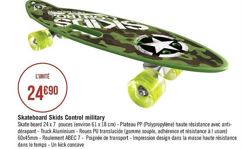 skateboard skids control military