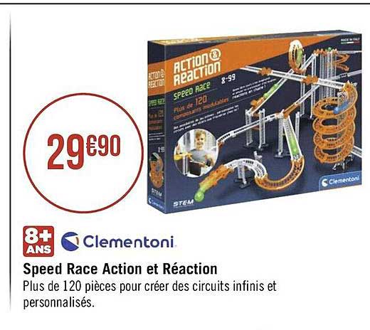 speed race action et réaction clementoni