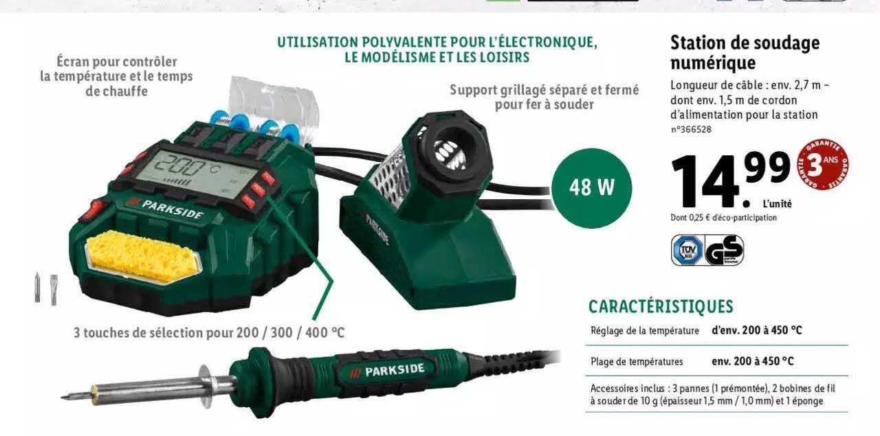 station de soudage numérique parkside