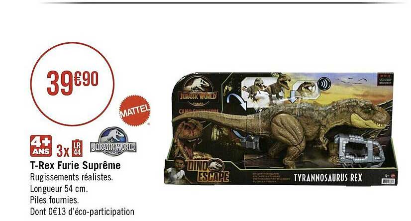 t-rex furies suprême jurassic world mattel
