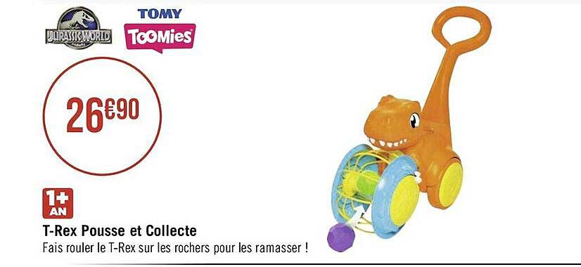 t-rex pousse et collecte tomy