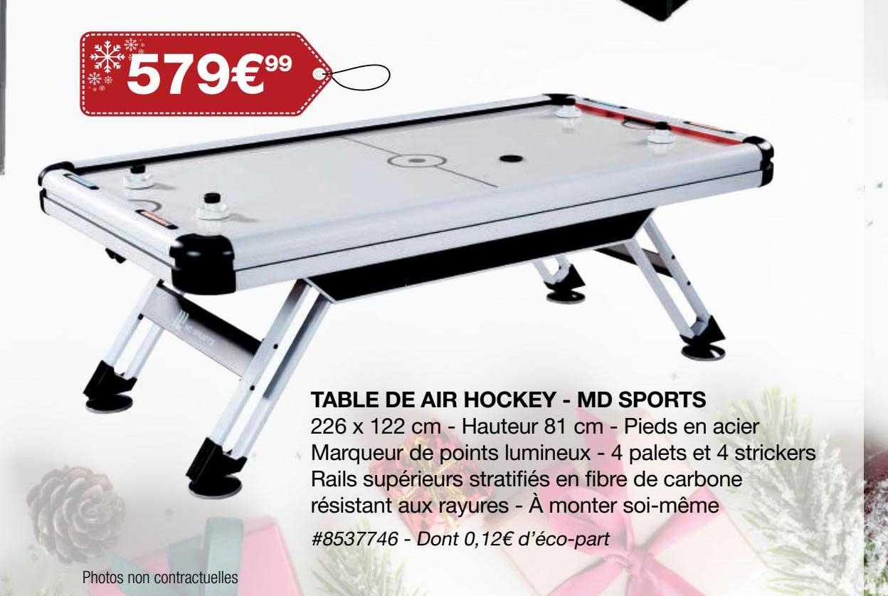table de air hockey - md sports