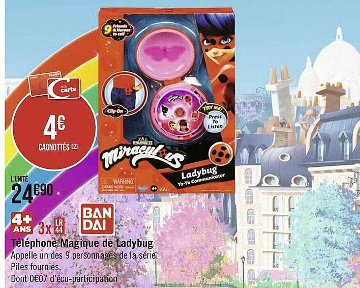 téléphone magique de ladybug bandai