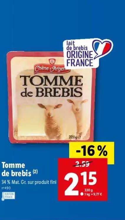 tomme de brebis chêne d'argent