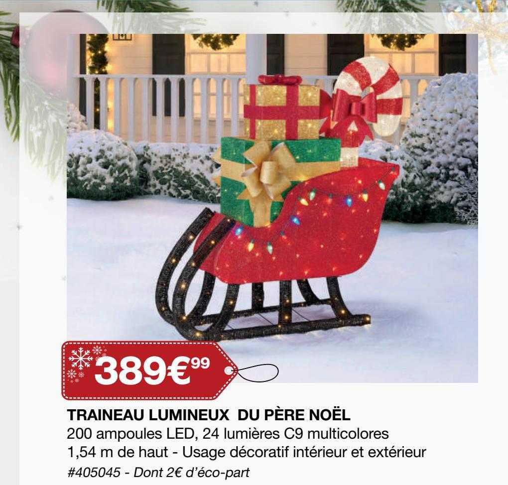 Traineau Lumineux Du Père Noël