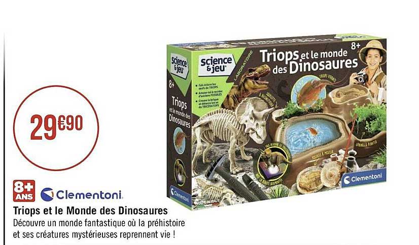 triops et le monde des dinosaures clementoni