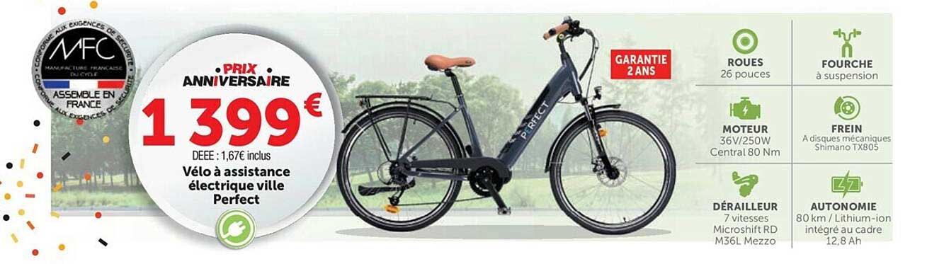 vélo à assistance électrique ville perfect