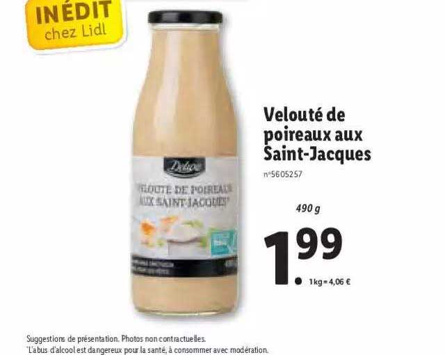 velouté de poireaux aux saint-jacques deluxe