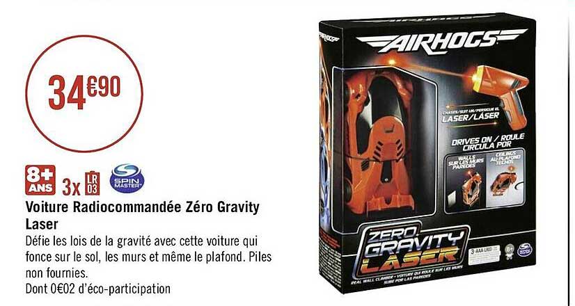 voiture radiocommandée zéro gravity laser