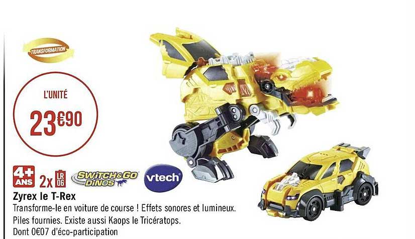 zyrex le t-rex switch&go dinos vtech
