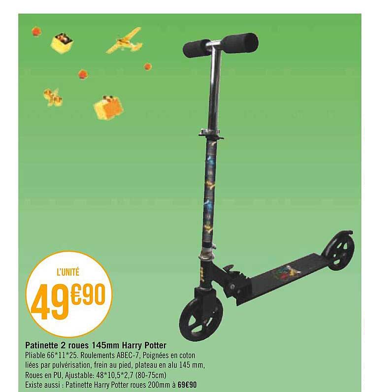 patinette 2 roues 145 mm harry potter