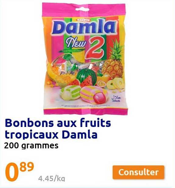 bonbons aux fruits tropicaux damla