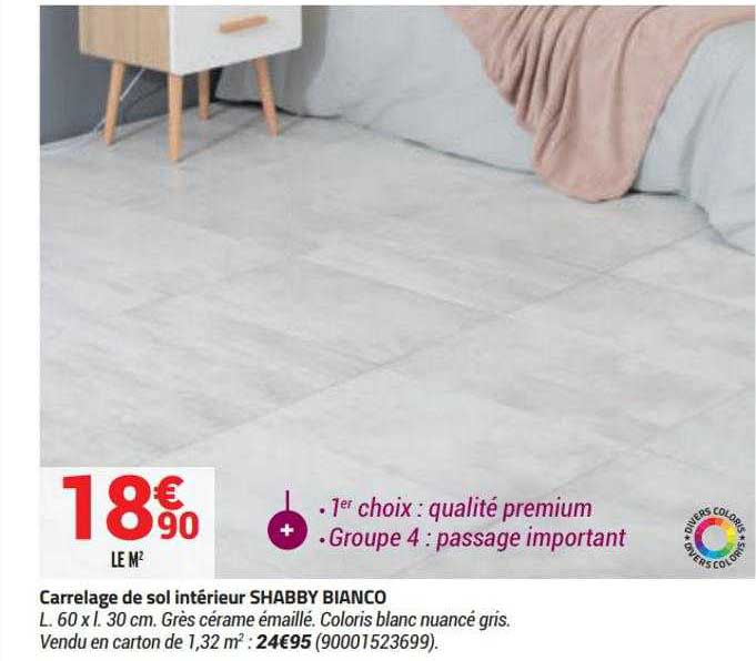 carrelage de sol intérieur shabby bianco