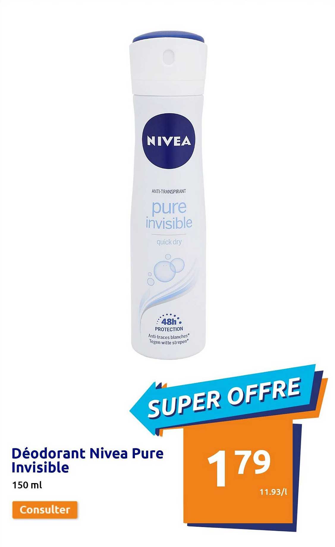 Déodorant Nivea Pure Invisible