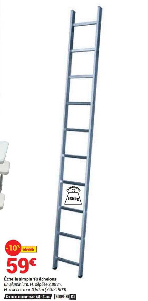 échelle Simple 10 échelons