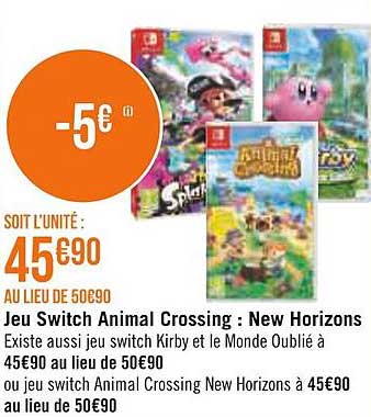 jeu switch animal crossing : new horizons