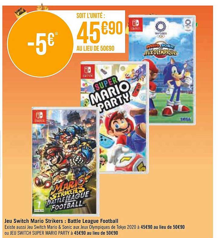 jeu switch mario strikers : bttle league football