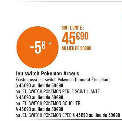 jeu switch pokemon arceus