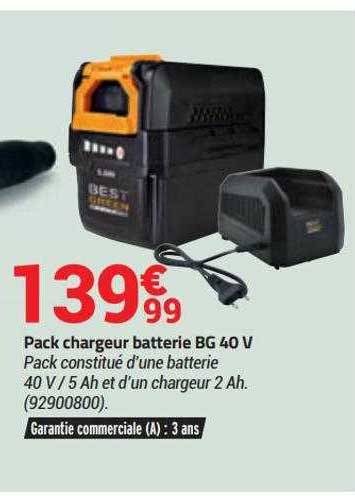 Pack Chargeur Batterie Bg 40 V