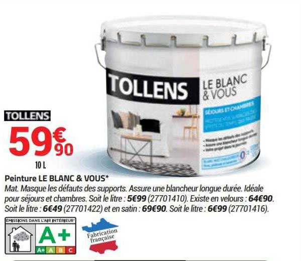 peinture le blanc z& vous tollens