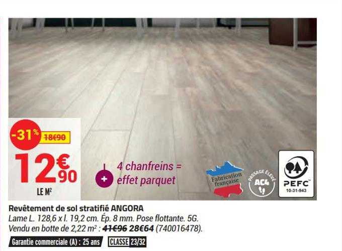 revêtement de sol stratifié angora