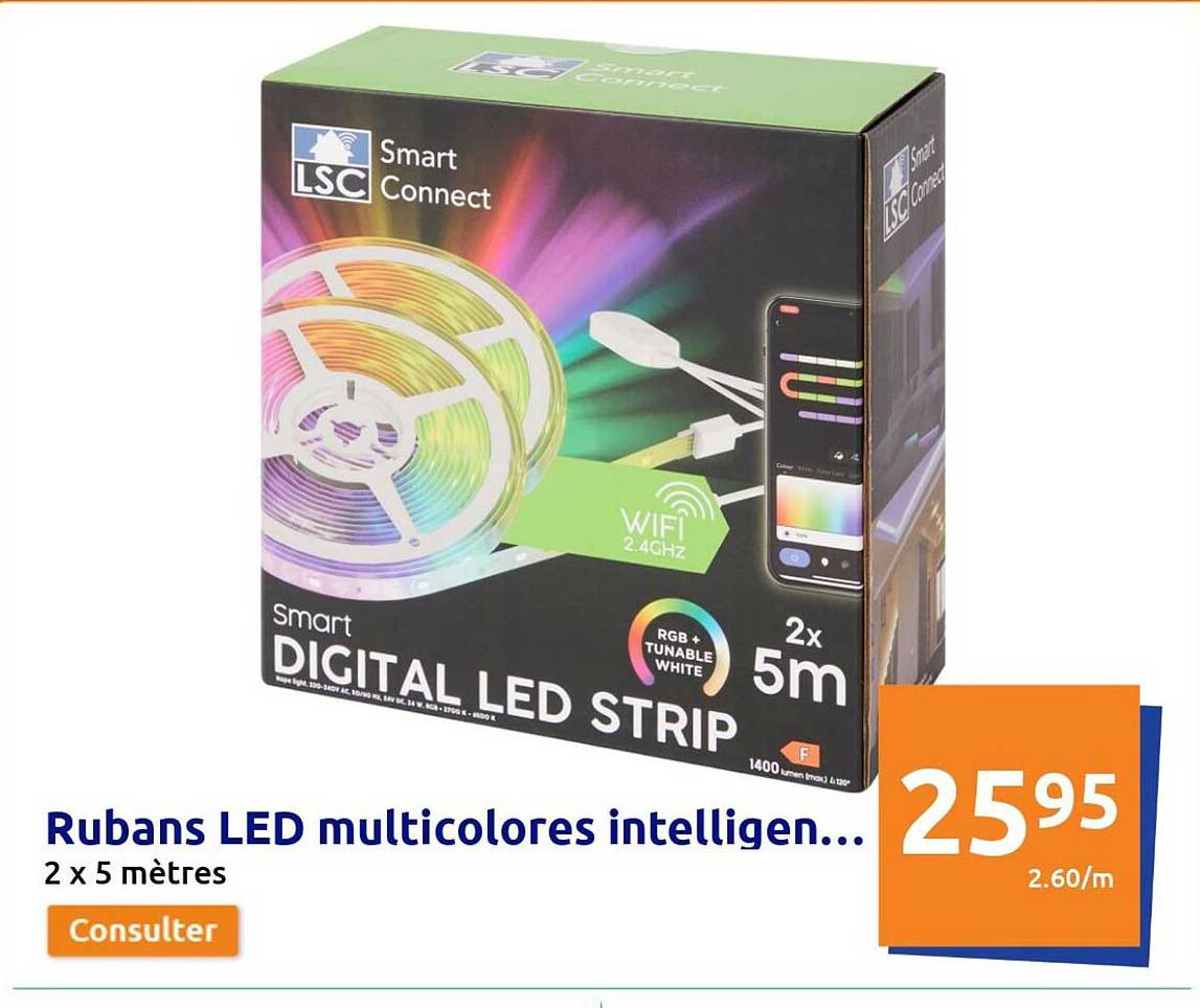 rubans led multicolores intelligentes