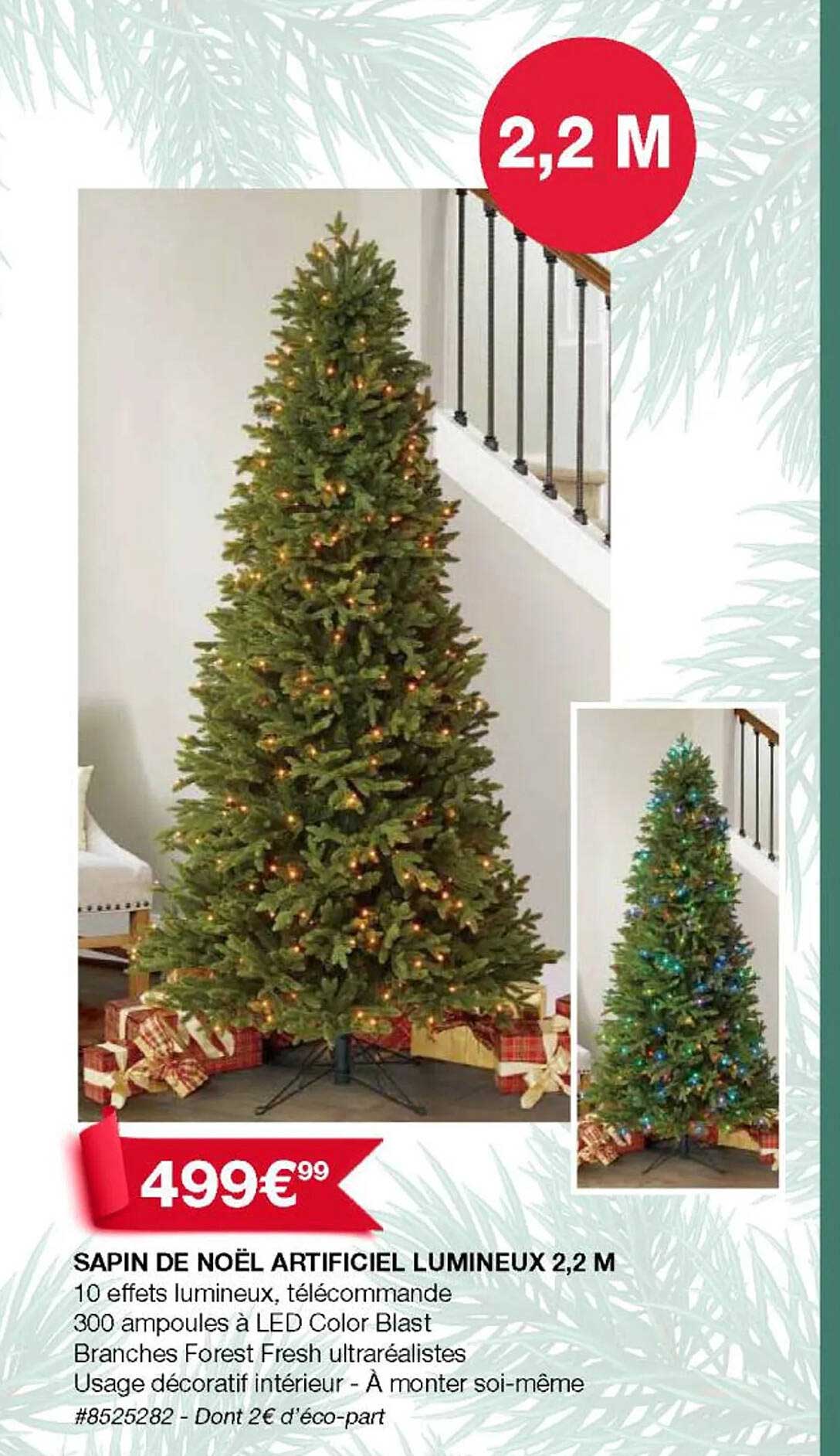 sapin de noël artificiel lumineux