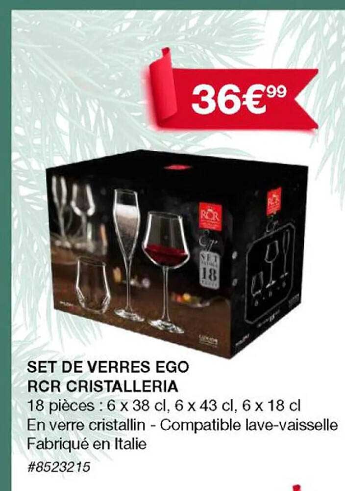 set de verres ego rcr cristalleria